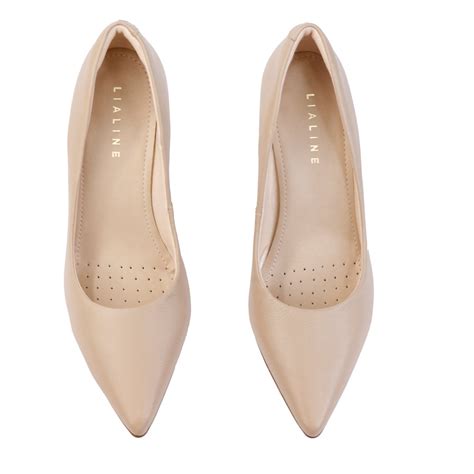 Scarpin Lia Line Couro Nude