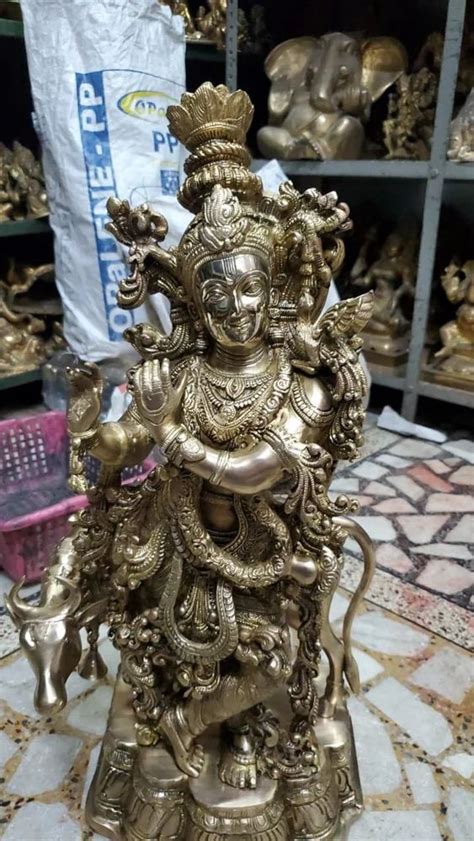 Small Krishna Statue In Brass At Rs 900 Kg Brass Krishna Statue In