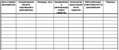 Журнал дезинфекции образец заполнения