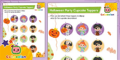 Free Cocomelon Halloween Party Cupcake Topper Twinkl