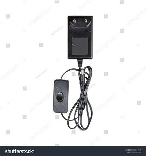 Black Wall Power Supply Integrated Switch Stock Photo 1934507675