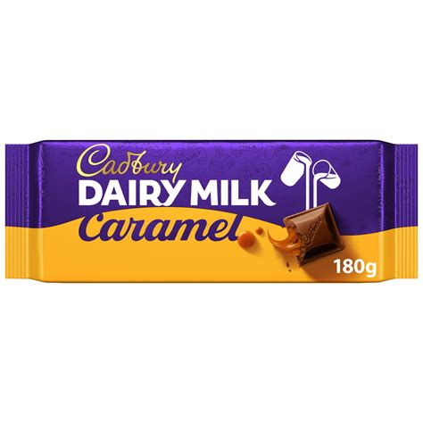 Cadbury Dairy Milk Caramel Chocolate Bar 180g | Single Chocolate Bars