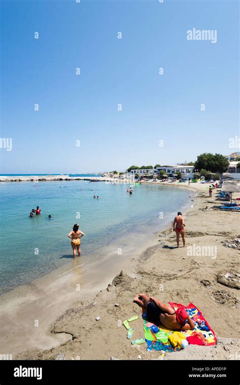 Harbour Beach Kato Gouves North Coast Crete Greece Stock Photo Alamy