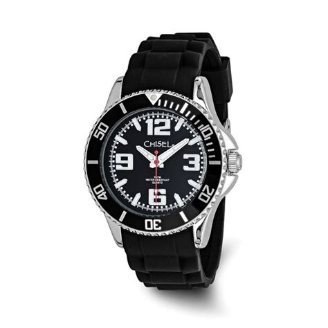 chisel accessories mens chisel mm black silicone strap wrist