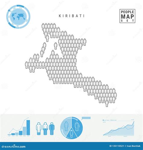 Kiribati People Icon Map. Stylized Vector Silhouette Of Kiribati