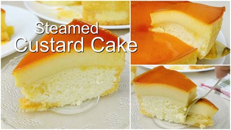 Custard Cake No Oven Steamed Custard Cake Youtube