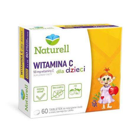 Naturell Witamina C Dla Dzieci Tabletek Do Rozgryzania I Ucia