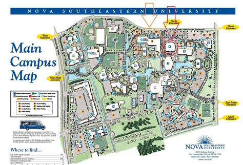 Nova Southeastern University Campus Map Map