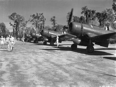 Asisbiz RNZAF Vought F4U 1D Corsairs Of 22Sqn Prior To Departure For