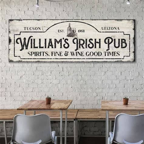 irish pub sign custom bar sign gift   personalized mancave