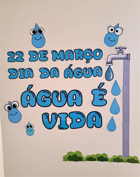 Decoração Dia Da Agua - Painel Dia Mundial da Água – Decoração Educativa em PDF – Prof. Boldrin