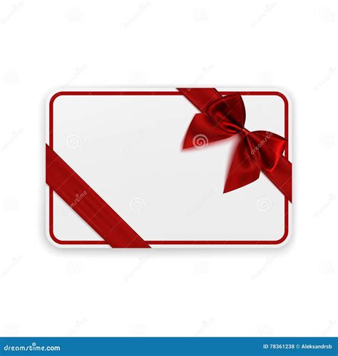White Blank Gift Card Template Stock Illustration - Illustration of ...