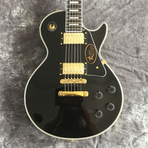 Les Paul Preta E Dourada - Les Paul Style Black Gold Electric Guitar – FitKing