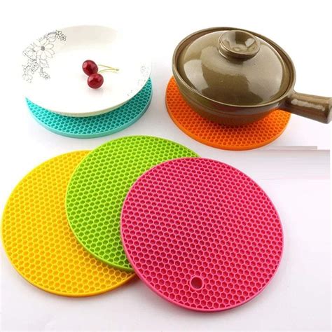 9UP Round Shape Hot Pot Holder Silicone Heet Resistance Hot Mat