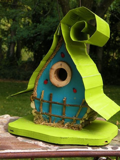 Bird House Birdhouse Custom Birdhouse Whimsical Birdhouse Nesting