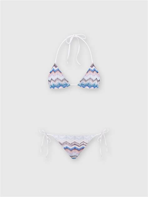 Zigzag Crochet Bikini With Lurex Multicoloured Missoni