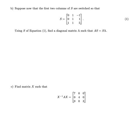 Solved Rewrite The System Of Equations In Matrix Form Find