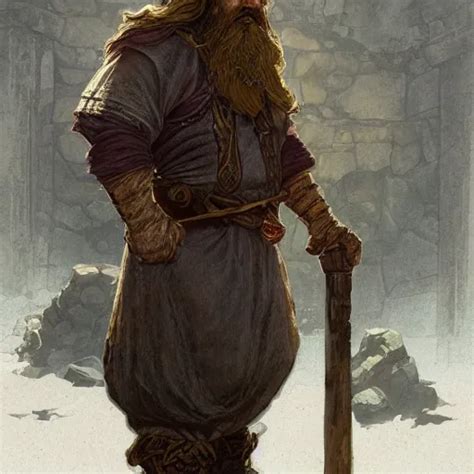 Ancient Dwarven Blacksmith In The Mythology Of Stable Diffusion