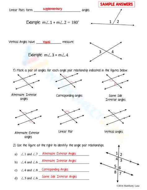 Free Interactive And Printable Angles Worksheet Collection