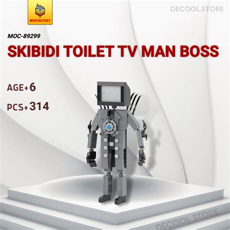 Skibidi Toilet TV Man Boss MOC Factory 89299 Official Store | DECOOL