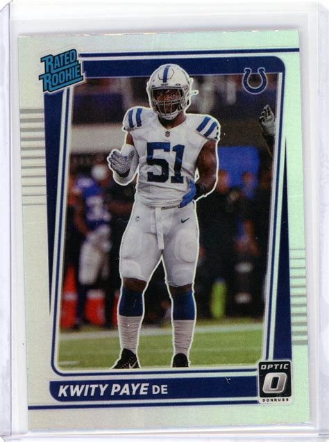 2021 Panini Donruss Optic Kwity Paye Holo Prizm RC 248 Colts EBay