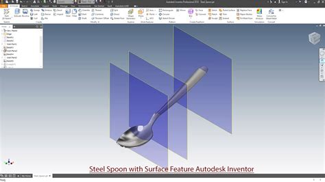 Autodesk Inventor Surface Modelling Tutorial How To Make Spoon In