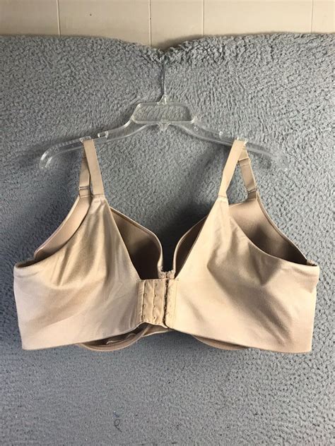 Cacique Bra 46F Beige Nude Satin Lightly Lined Balcon Gem