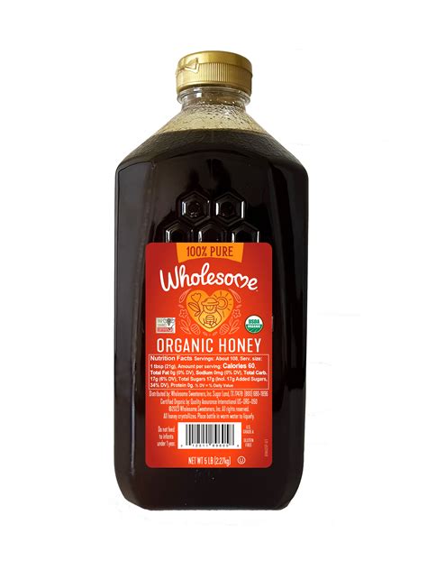 Wholesome Organic Honey Case 65 Jugs Whole Earth Brands