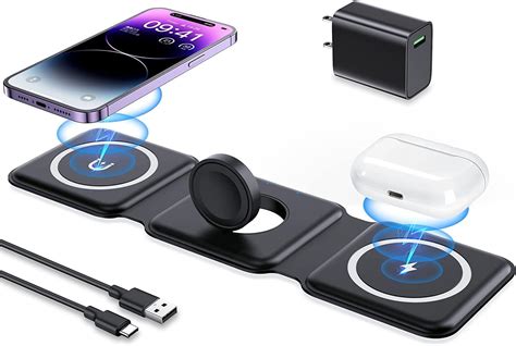 Wireless Charger 3 In 1 Magnetic Foldable Wireless Charging Station