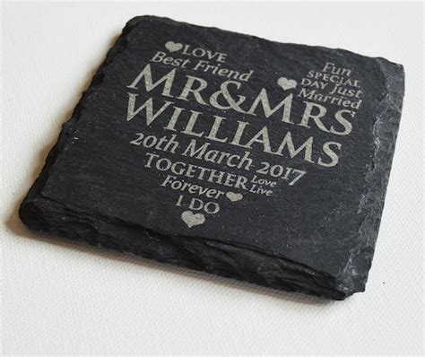 Personalised Engraved Slate Coasters Bulk Order 2 50 Slate Etsy