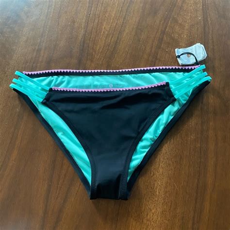 Shade Shore Swim Nwt Shade Shore Black Aqua Cheeky Bikini Bottom Poshmark