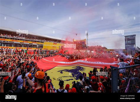 Monza Italy Rd Sep Fans During Podium Ceremony F Grand Prix