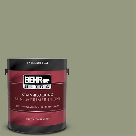 Behr Ultra 1 Gal S380 5 Milkweed Pod Flat Exterior Paint And Primer
