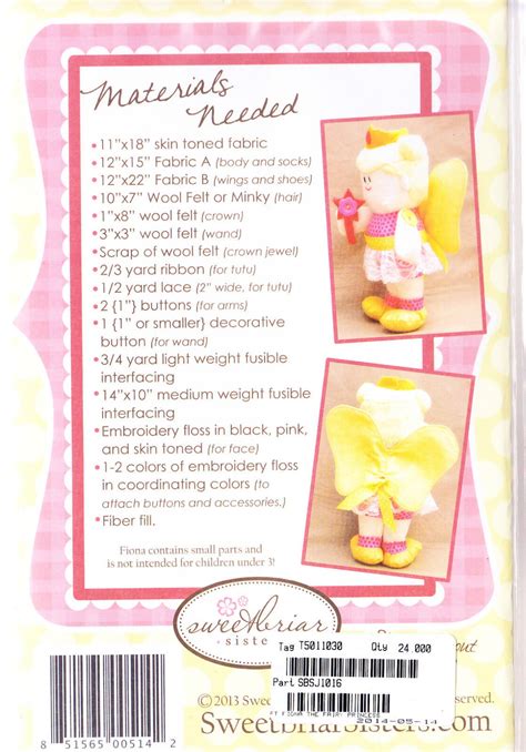 Pattern Fiona The Fairy Princess Softietoy Pattern Sweetbriar