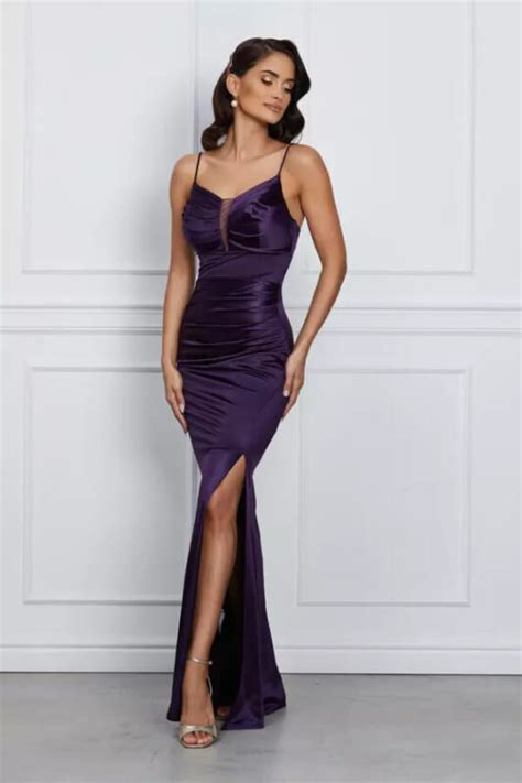 Rochie Lunga Eleganta Din Satin Rochii Satin
