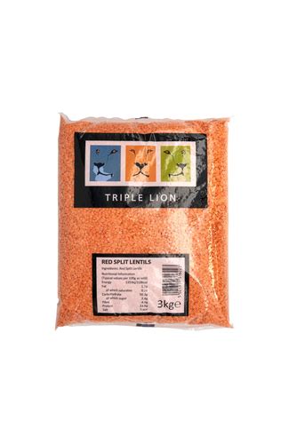 Triple Lion Lentils Red Split Dry 3kg Bag Thompsons Food Service