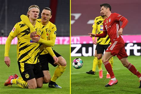 Erling Haaland Scores Twice Inside Nine Minutes But Robert Lewandowski