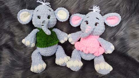 Вязаная игрушка за вечер|Слоник из плюшевой пряжи крючком - YouTube