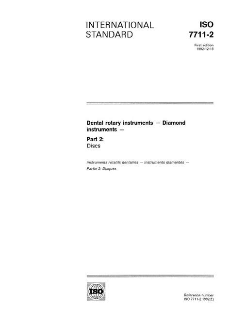 ISO 7711-2:1992 - Dental rotary instruments — Diamond instruments ...