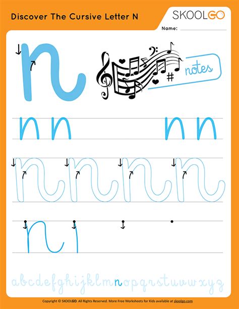Discover The Cursive Letter N - SKOOLGO