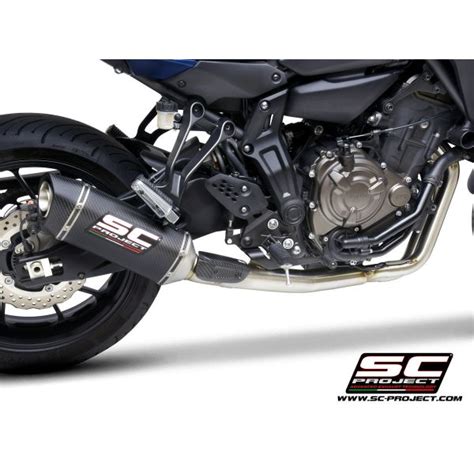 Full 2 1 Stainless Steel Exhaust System With SC1 S Carbon Muffler