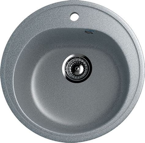 Мойка кухонная Ulgran U-101 -309 50x50, круглая, серая, матовая ...