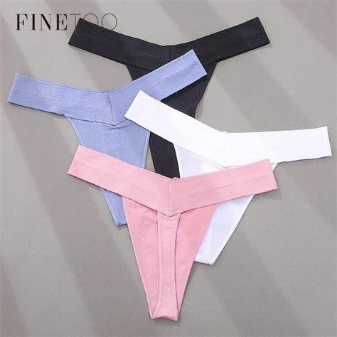 FINETOO S-2XL женские стринги сексуальные трусики-стринги с V-образным ...