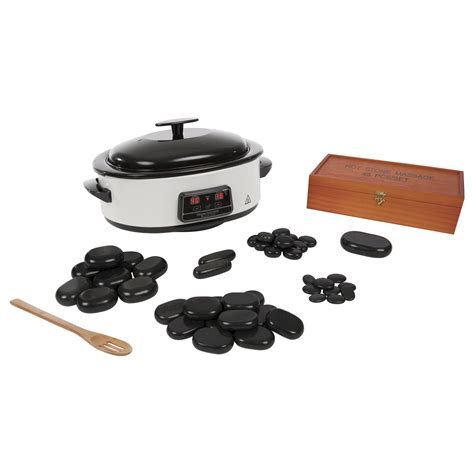 Hot Stone Set Small Incl Heating Unit And Stones Pcs Buy Online Sport Tec