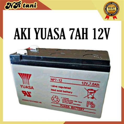 Jual Baterai Aki Kering UPS YUASA NP7 12 12v 7ah Aki Yuasa Baterai