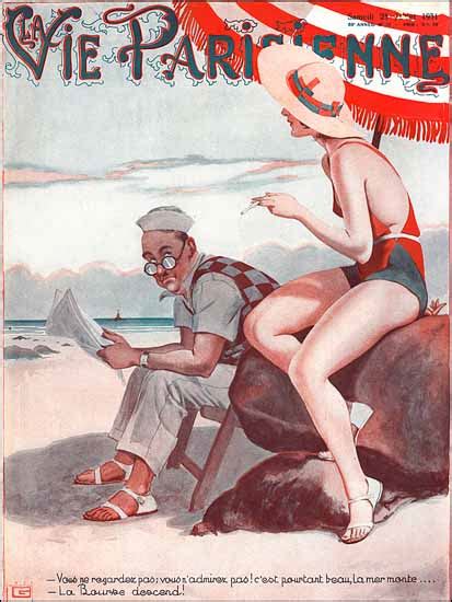 La Vie Parisienne La Mer Monte La Bourse Descend Sex Appeal Mad Men Art Vintage Ad Art