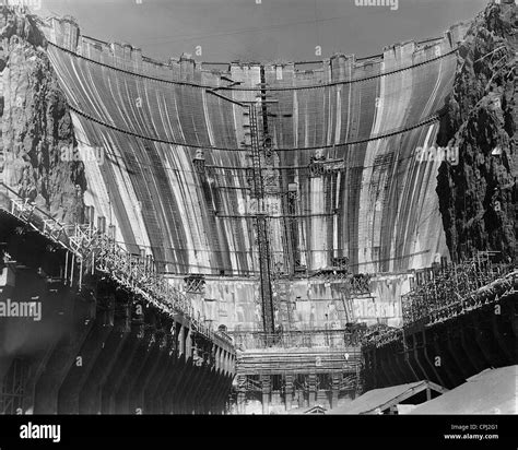 Construction Of The Hoover Dam 1935 Stock Photo Royalty Free Image