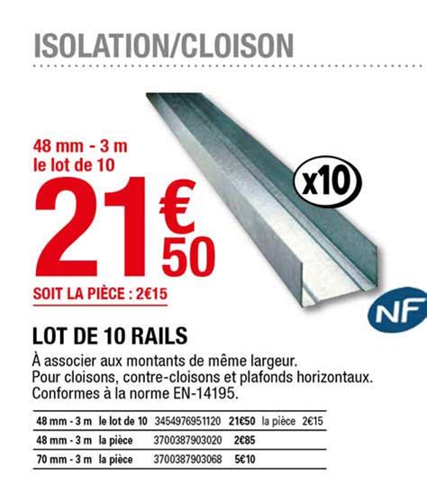 Promo Lot De Rails Chez Brico D P T Icatalogue Fr