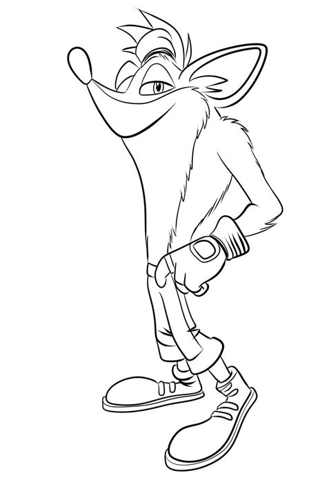 Crash Bandicoot Coloring Pages Book Coloriage Dessin Colouring Porn