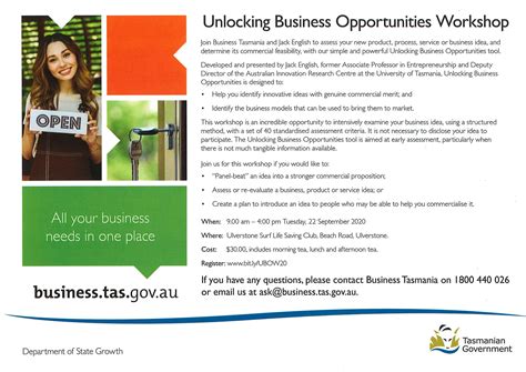 Unlocking Business Opportunities Workshop — Coast To Canyon